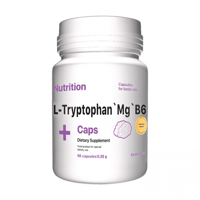 Вітамінно-мінеральний комплекс AB PRO EntherMeal L-Tryptophan, Mg, B6 + Caps, 60 капсул